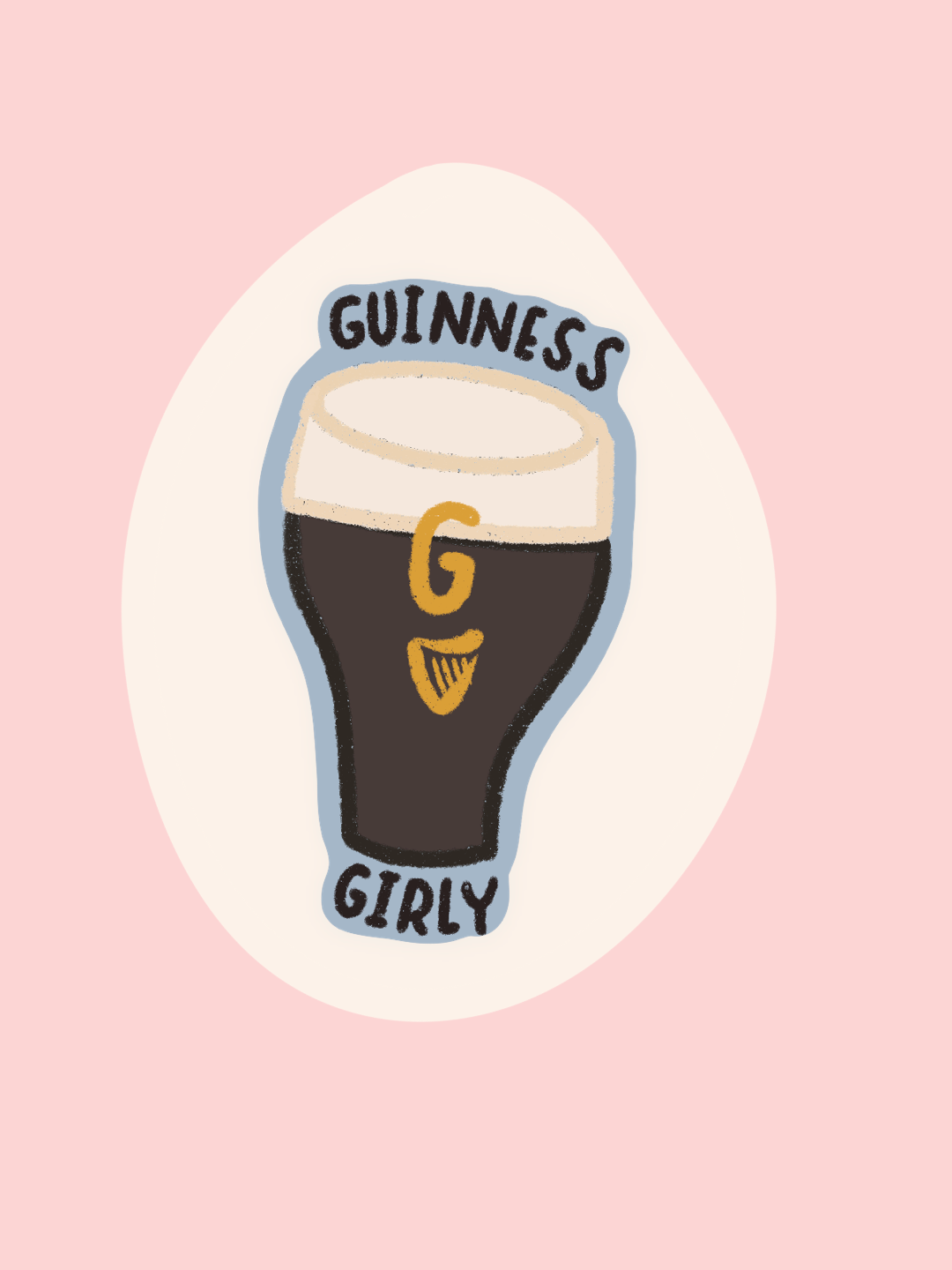 Vinyl Mini Sticker | Guinness Girly