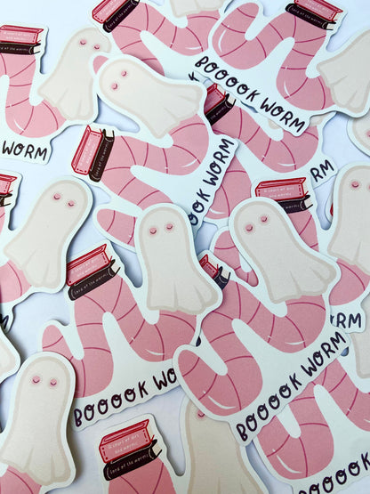 Vinyl Matte Sticker | Booook worm