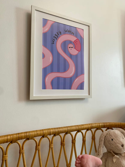 🪱 Wiggly Worm 🪱| A3 Print