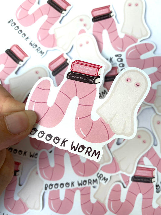 Vinyl Matte Sticker | Booook worm