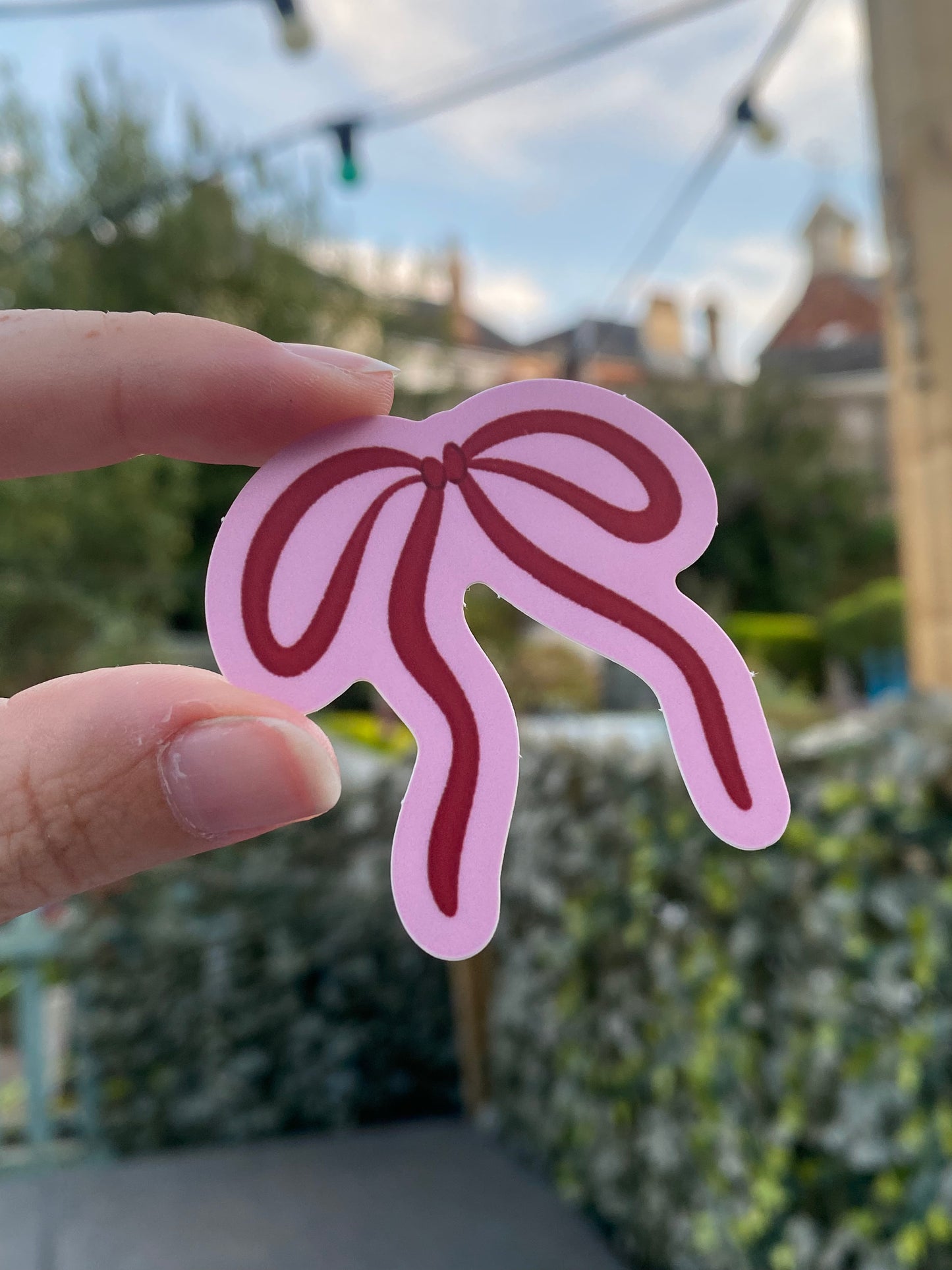 Vinyl Mini Sticker | Red Bow