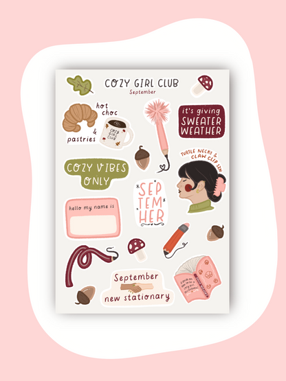 Sticker Sheet | COZY GIRLS CLUB