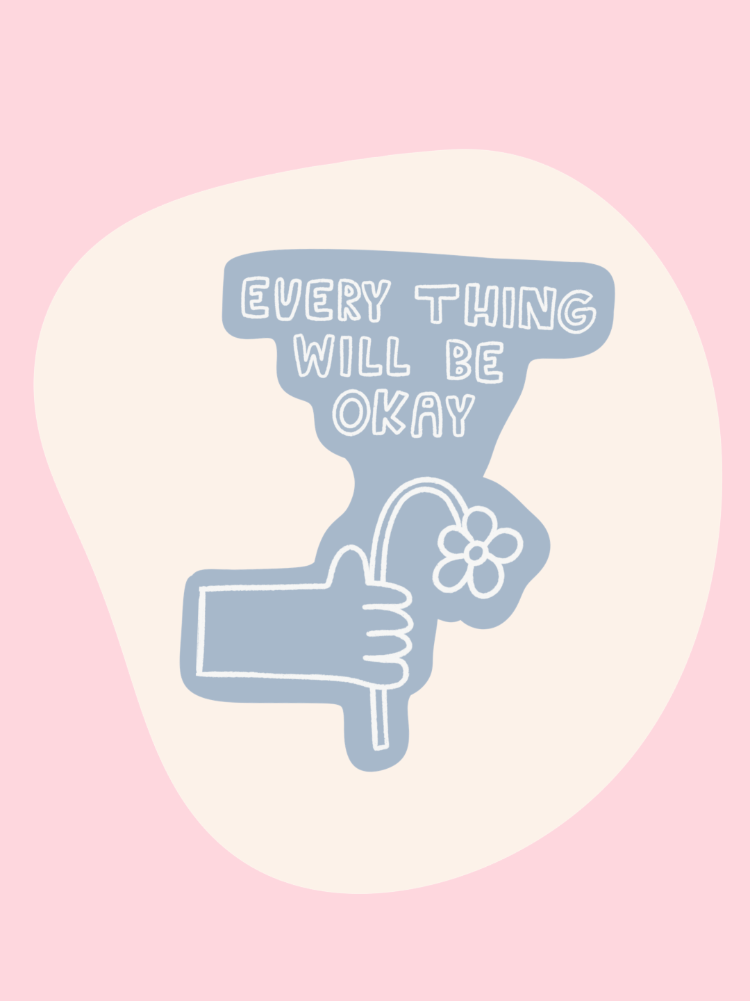Vinyl Mini Sticker | Okay Flower