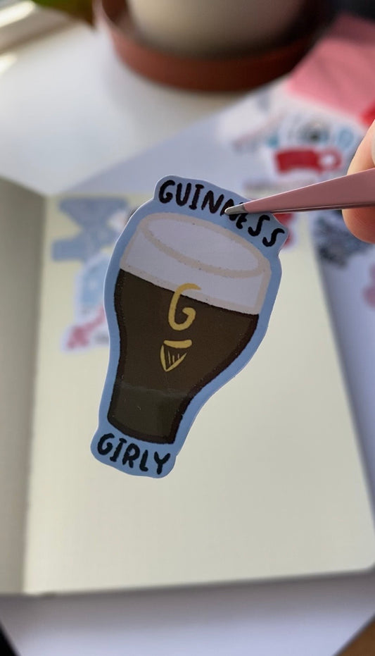 Vinyl Mini Sticker | Guinness Girly