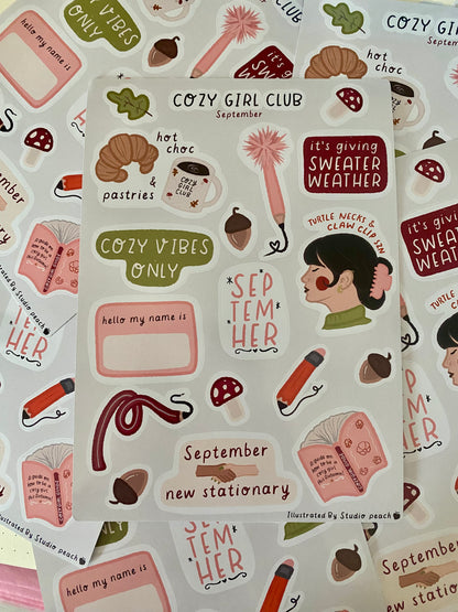 Sticker Sheet | COZY GIRLS CLUB