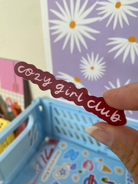 Vinyl Matte Sticker | Cozy Girl Club