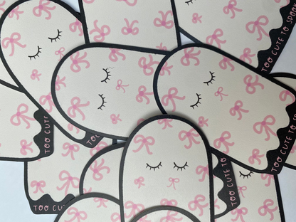 Vinyl Matte Sticker | Too Cute Ghost